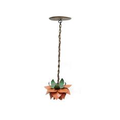 Lustre Rustico Quarto Pequeno em Ferro Artesanal Lindo 01 Bocal