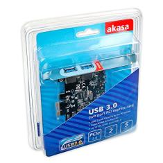 Placa PCI Express com 2 Portas USB 3.0 - Akasa - AK-PCCU3-01