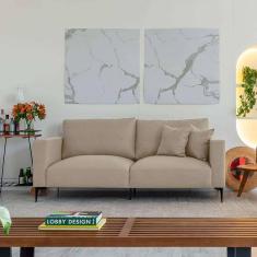 sofá na caixa ubbe linho bege 170 cm