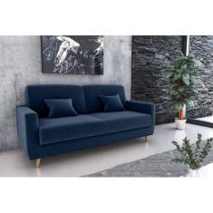 Sofá Cama Emilia Suede Azul B254 - Matrix