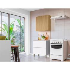 Cozinha Modulada Ambiente Art 2 Peças 80cm Freijó Ártico Riscatto - Kits Paraná