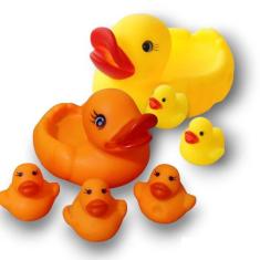 Patinho De Borracha Para Banho Kit Com 4 Unidades Pato Macio - LIZ BAB