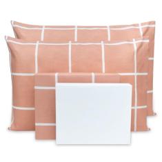 Lençol Casal 4 pçs Estampado Percal Flex 400 Fios Toque Acetinado - 40