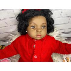 Bebe Reborn menina Negra Enxoxal premium + 20 Acessorios Exatamente Ig