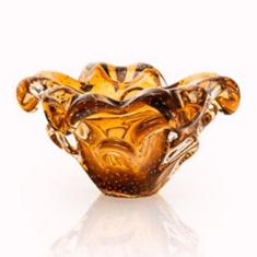 Centro De Mesa Em Cristal Murano Marrom - São Marcos