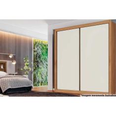 Guarda Roupa 2 Portas  de Correr e 4 Gavetas Zurique Peroba/Off White/Peroba - Europa