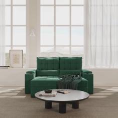 Sofá Retrátil Reclinável com Porta Copos e Usb 3 Lugares 180cm Embaúba Extra CabeCasa