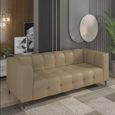 Sofá Sala de Estar na Caixa Prime 2,00m Bege