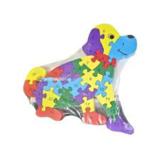 Quebra Cabeça Colorido No Formato De Dog Em Madeira 26Pçs - Fato Toys