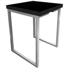 Banqueta Banco Nova York Industrial Cozinha Area Gourmet Balcao - Prata/Preto