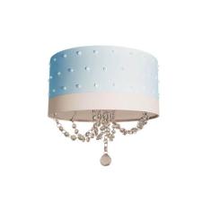 Luminária Infantil Plafon Pérolas 30X15 Azul bebê - Tom Luz