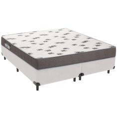 Cama Box Branco E Colchão Light Espuma D33 Queen Ortobom