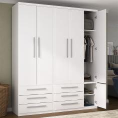Guarda-Roupa 5 Portas 6 Gavetas Modular 1310 Ilan Branco