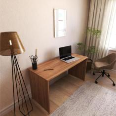 Escrivaninha Mesa Escritório 120cmx60cm 120cm Carvalho Mel - Bramov Mó