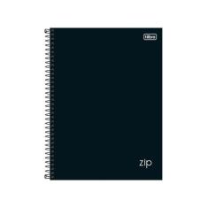 Caderno 10 Matérias Universitário Zip Preto 160Fls - Tilibra, Preto