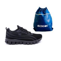 Kit Tênis Leve Academia Lege Asc Mochila Saco Azul Basic Top-Unissex