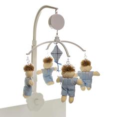 Móbile Musical Bonequinho Azul Berço Quarto Bebê Menino