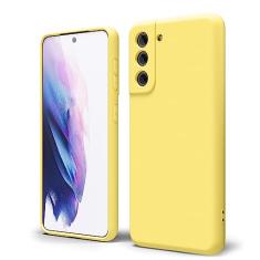 Oakxco Capa para celular Samsung Galaxy S21 aderência de silicone líquido, capa de gel lisa de TPU de borracha macia e fina fofa para mulheres, meninas, design estético, protetor sólido fosco e