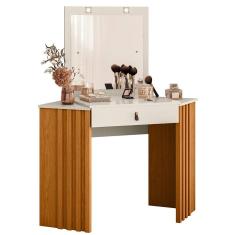 Penteadeira Camarim de Canto Glitter com 1 Gaveta com LED