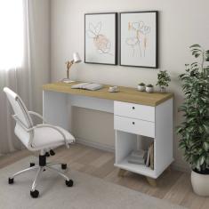 Escrivaninha Retrô 2 Gavetas Sky Home Office Olmo/branco