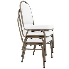 03 Cadeiras Para Hotel E Auditório Linha Hotel Branco