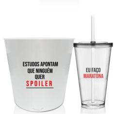 Kit Balde De Pipoca E Copo Personalizados - Spoilers - Krystalon