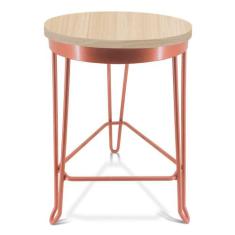 Banqueta Banco Baixo Guatemala Estilo Industrial - Cobre/Jade - Genus 