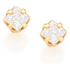 Brinco Infantil Composto Por 2 Zircônias (p 525924 - Rommanel, Branco,