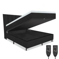 Cama Box Baú e Colchão Magnético Massageador + Cabeceira - Eco New Pre