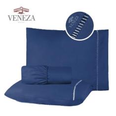 Jogo de Lençol Casal Queen 3 Peças MicroPercal 400 Fios Ponto Palito -