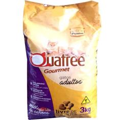 Ração Quatree Gourmet Gatos Adultos Mix de Carnes 3Kg