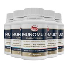 Kit 5 Imunomult Multivitamínico Vitafor 60 Cápsulas