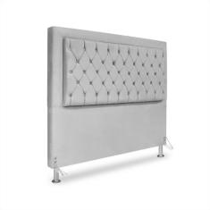 Cabeceira de Cama Box Casal 140 cm  Baronesa - Click Home, Cinza