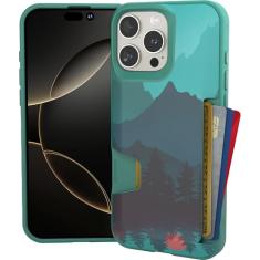 Smartish® Capa carteira para iPhone 16 Pro Max - Wallet Slayer Vol. 1 [fina + protetora] Suporte para cartão de crédito - Capa com compartimento oculto testada contra quedas compatível com Apple