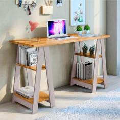 Escrivaninha Mesa Escritório Cavalete 136,5cm Vigor - JCM Móveis