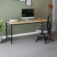 Escrivaninha Mesa Escritório 180cm Estilo Industrial Diretor Active Ye