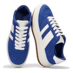 Project Cloud Tênis de plataforma feminino – Palmilha leve de espuma viscoelástica – Tênis de moda antiderrapante para mulheres – Sapatos plataforma da moda feminina (Nita), Azul, 36