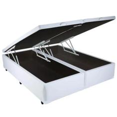 Base Bipartida Baú Queen em material sintético Universal 41x198x158 Bl