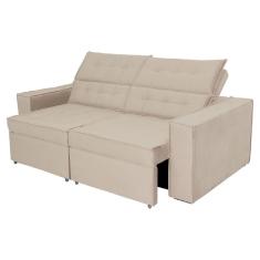 Sofá Austrália 2,50m 4 Lugares Retrátil E Reclinável D35 - Bege