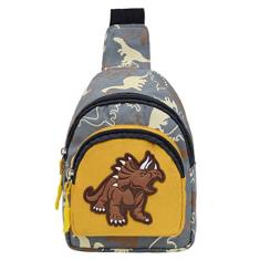 OSALADI Mini bolsa tiracolo com estampa de dinossauro, bolsa tiracolo para crianças, meninos, viagens, uso diário