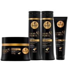 Kit Haskell Cavalo Forte Shampoo 300ml + Condicionador + Máscara + Lea