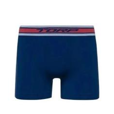 Cueca Torp Boxer Microfibra Sem Costura - Ref. 8004, G, Azul noite