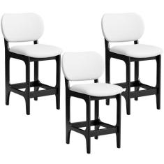 Kit 03 Banquetas Baixa Bar Cozinha E Sala De Jantar Fixa Betta L02 Pre