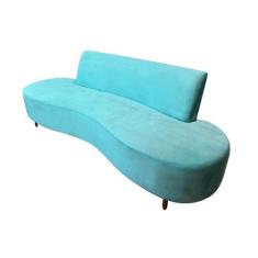 Sofá Decorativo Curvo 3 Lugares Sofisticado Siena - Maite Moda Casa