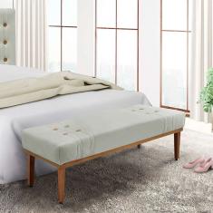 Recamier Gênova Veludo Prata 90 cm