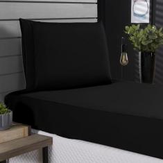 Jogo de Cama Solteiro 400 Fios Percal 02 Peças Com Barra, Antiácaro, A