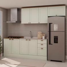 Armário De Cozinha Genialflex Iluminata 4 Peças Verde Mint