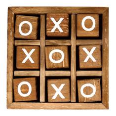 1 Set Tic Tac Toe Jogos de Tabuleiro de Madeira Parent-child Intelligen