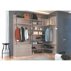 Módulo Prateleiras Guarda Roupa Closet Modulado Duna