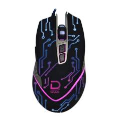 Mouse para jogos Datacom RGB 7200dpi, 7 botões, cabo USB de 1,5 m